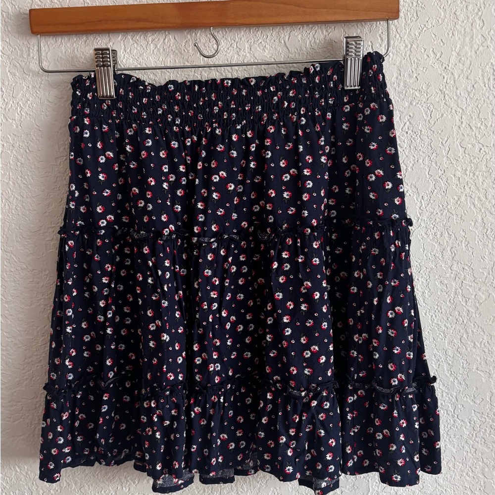 Floral Navy Blue Skirt